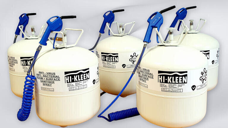 Hi-KLEEN has been specially formulated to kill and inhibit both bacteria and viruses hard or soft surfaces subject to frequent contact.