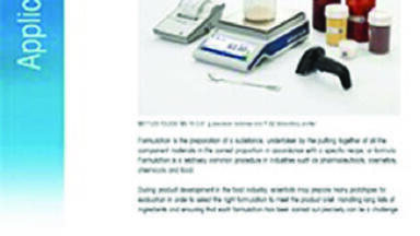 Traceable Formulation Application Guide Ensures Increased Weighing Efficiency