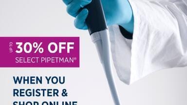 Up To 30% Off Select Pipettes For All New Gilson.com Customers