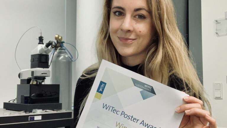 Dr Nathalie Jung – Goethe University, Frankfurt am Main, Germany – Winner of the Best Poster Award. (© Nathalie Jung) 
