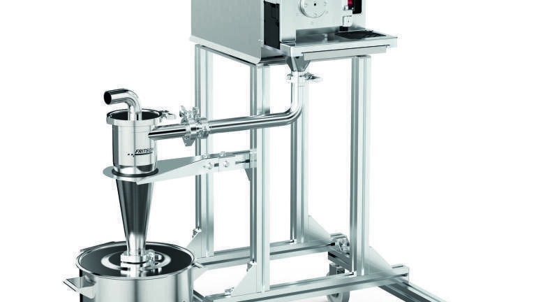 Universal Cutting Mill PULVERISETTE 19 with Fritsch high-performance Cyclone separator.