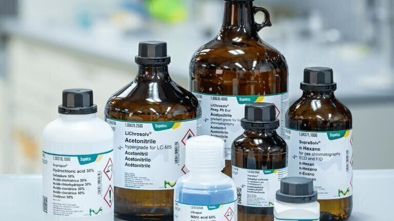 The Sigma-Aldrich and Supelco product lines offer a full range of organic research chemicals, solvents, and other lab essentials. 