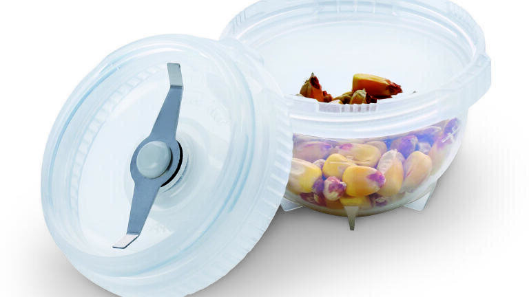 Single-use grinding vessels - safe protection against cross contamination, no need for cleaning and the sample can be stored in the single-use grinding vessel.