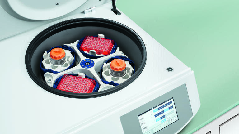 A large selection of rotors and adapters facilitates a wide range of applications.