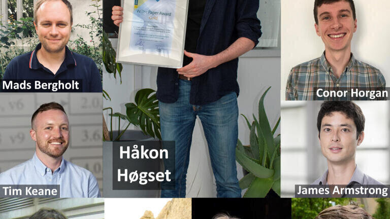 Gold winner Håkon Høgset (now at the Hybrid Technology Hub at the University of Oslo, Norway) surrounded by his co-authors from Imperial College London and the London School of Hygiene & Tropical Medicine (UK).
© Håkon Høgset, Hybrid Technology Hub at the University of Oslo, Norway
