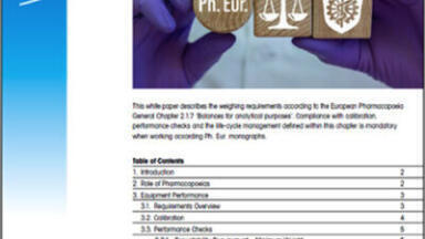 How Can Weighing Compliance with New European Pharmacopoeia Chapter 2.1.7 Balances for Analytical Purposes be Achieved?