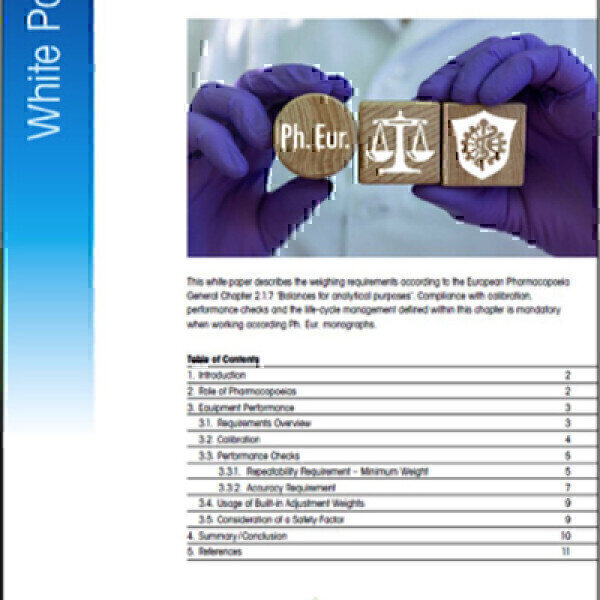 How Can Weighing Compliance with New European Pharmacopoeia Chapter 2.1.7 'Balances for Analytical Purposes' be Achieved? Labmate Online - Vimarsana News