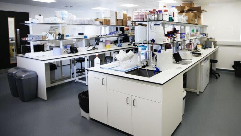 Newly-converted laboratory space at the Wood Centre for Innovation