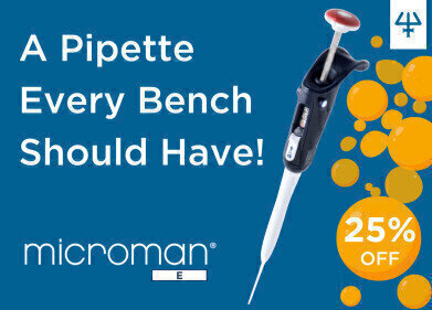 MICROMAN® E, A Pipette Every Bench Should Have - Now With 25% Off