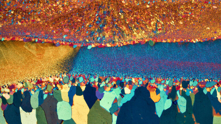 Joint 3rd place Thin section of an agate from Brazil, acquired with a Zeiss Axioscope light microscope. Courtesy B.Cesare, University of Padova, Italy