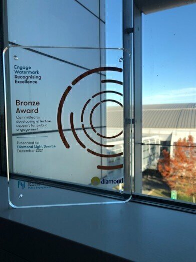 Bronze Engage Watermark presented for outstanding commitment to public engagement