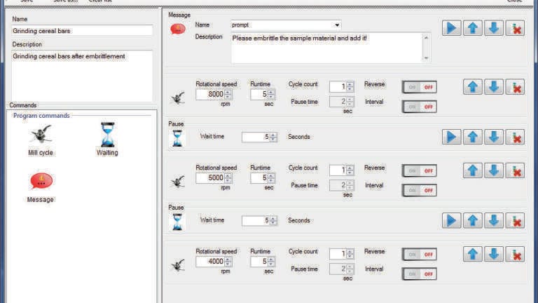 Software P-11Control for automatic control of the mill via USB, for editing, saving and managing of the SOPs with grinding report generation.