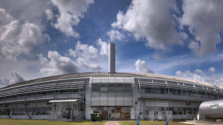 Diamond’s iconic building, built in the shape it is to house the circular synchrotron