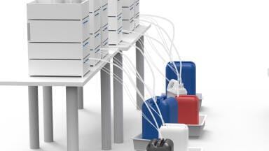 SymLine FLEX: The flexible disposal system for HPLC workstations