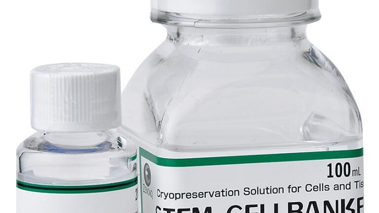 GMP grade STEM-CELLBANKER cryopreservation media.