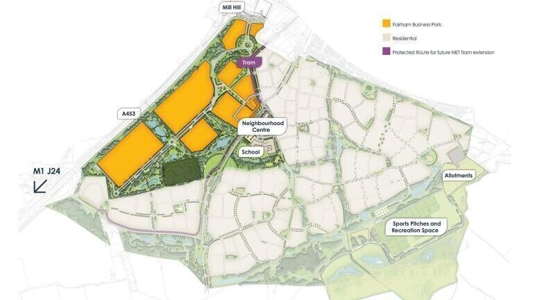 Plot A1 at the new Fairham Business Park at Clifton, Nottingham.
