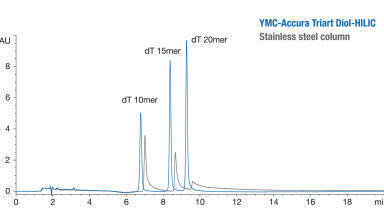 Determination of optimum method parameters for the analysis of oligonucleotides via HILIC