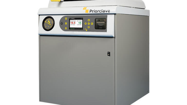 Compact top loading autoclave for labs with limited space