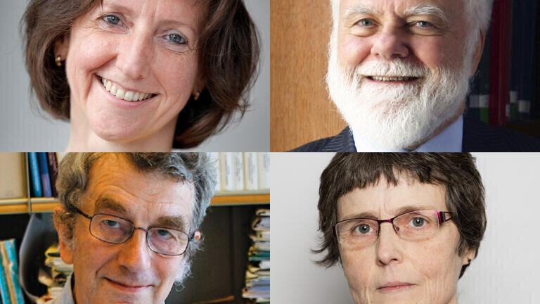 Pictured from top left clockwise; Connie Aerts, (Credit Rob Stevens); Douglas Gough (Credit: Institute of Astronomy); Claire Voisin (Credit: Patrick Imbert/Collège de France) and Jørgen Christensen-Dalsgaard (Credit: Rasmus Roerbaek)