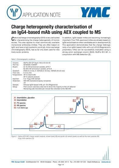 New application note: AEX-MS - a powerful tool for charge heterogeneity characterisation of an IgG4-based mAb