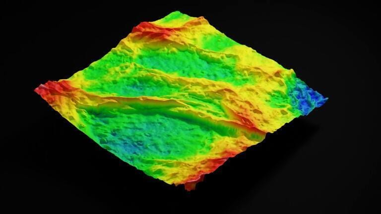 3D scan of skin cells collected with the Redux AFM.