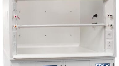 HDPE acid digestion fume hood for highly corrosive procedures
