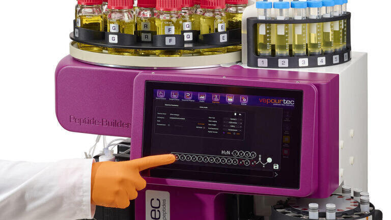 Compact solution for high-efficiency peptide synthesis