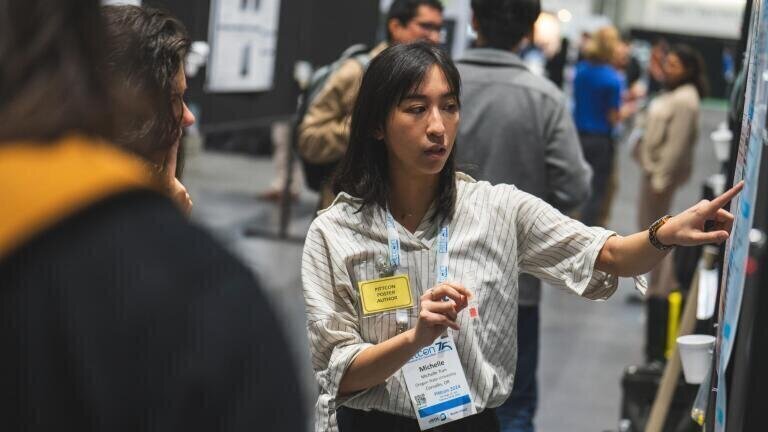 Numerous poster sessions across the expo floor highlight the latest innovations and breakthroughs. Photo Copyright: Ricky Haldis - Wise Owl Media Group