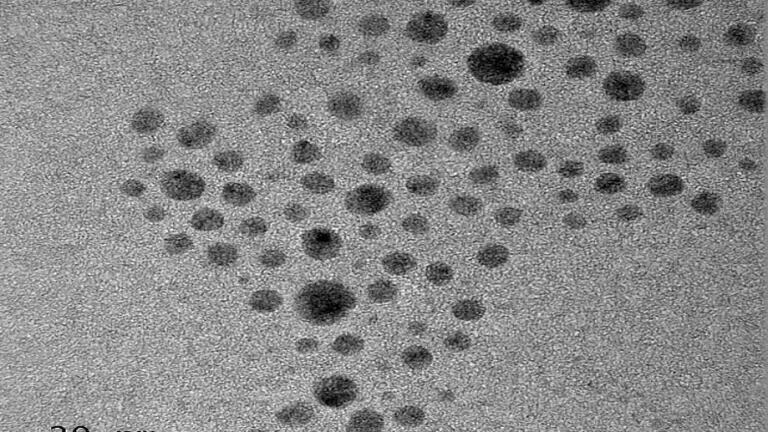 Electron microscope images of the copper oxide nanoparticles. Credit Nottingham Trent University