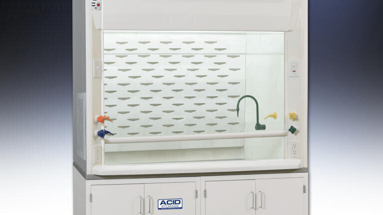 High-performance composite fume hoods
