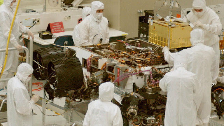 The Curiosity Mars rover being built ahead of its interplanetary mission. Credit: NASA-JPL