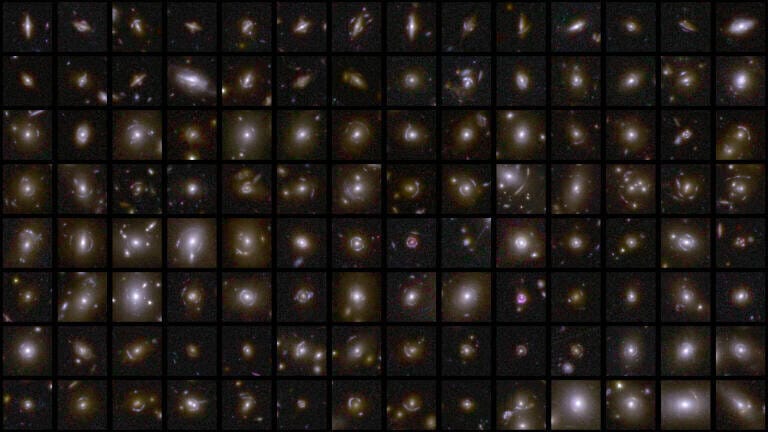 Strong gravitational lenses captured by Euclid. Credit: ESA/Euclid/Euclid Consortium/NASA, image processing by M. Walmsley, M. Huertas-Company, J.-C. Cuillandre