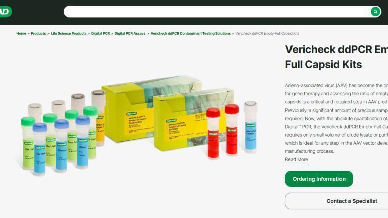 Bio-Rad Laboratories – Vericheck ddPCR™ Empty-Full Capsid Kit