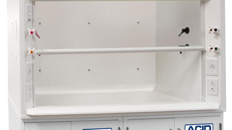 Corrosion-resistant HDPE fume hood