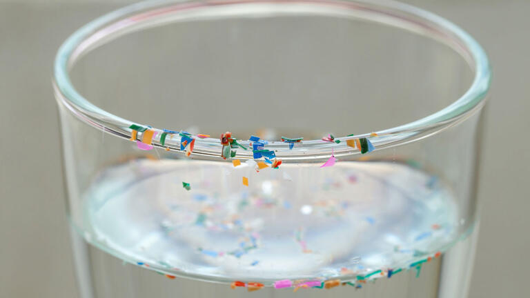 Quick identification of environmental microplastic particles