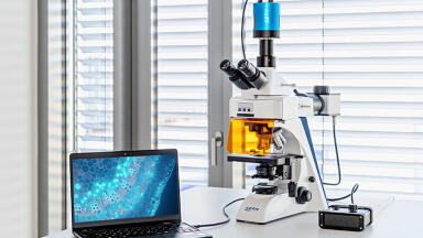 New fluorescence microscope with LED technology