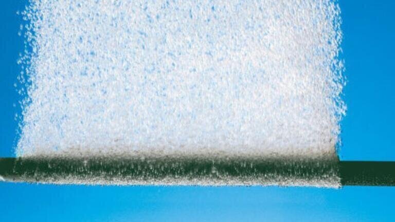 Microbubbles produced by sparger.