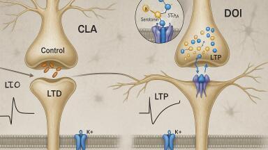 Psychedelic compound DOI reverses synaptic plasticity in rat brain’s claustrum