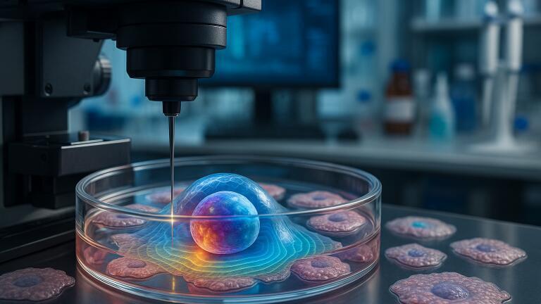 Nanoendoscopy-AFM probes nuclear elasticity in living lung cancer cells