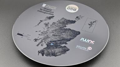 Scotland etched on silicon wafer at nanoscale precision