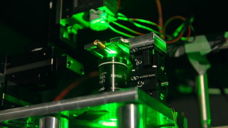 Inside a quantum lab at Heriot-Watt University. Credit: Heriot-Watt University