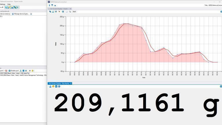 The KERN BalanceConnection software serves as a central interface for digital processing of measuring and weighing data. Credit: KERN