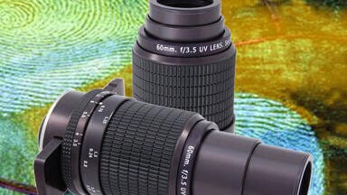 High-performance UV lenses for forensic imaging