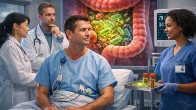 Engineered gut bacteria fluorescence dims in response to disease-linked stress