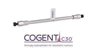 HPLC column: C30 for hydrophobic isomers and large molecules
