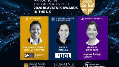Blavatnik Awards for Young Scientists 2026: three UK laureates each receive £100,000 at London ceremony