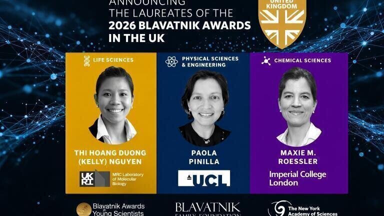 Blavatnik Awards for Young Scientists 2026: three UK laureates each receive £100,000 at London ceremony