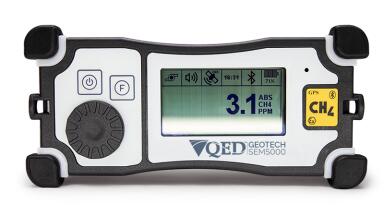 Portable methane detector for landfill monitoring