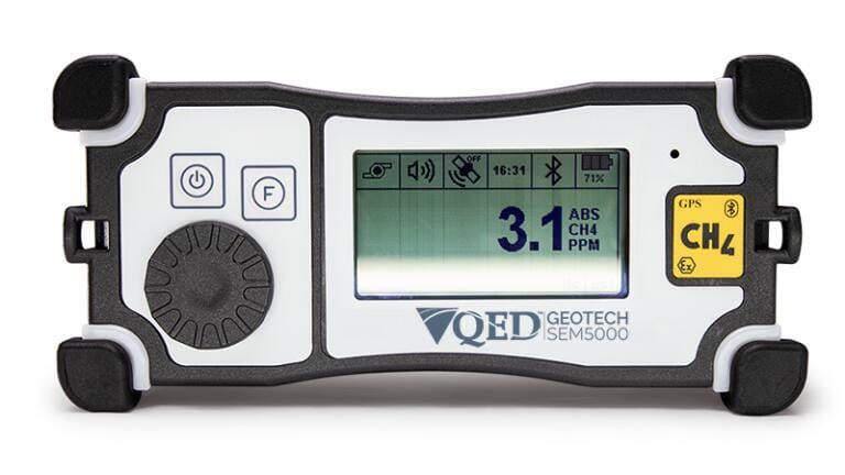 Portable methane detector for landfill monitoring