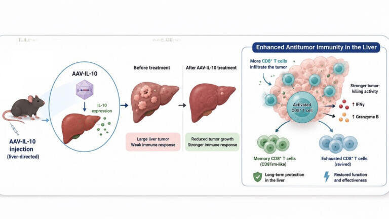 IL-10 gene therapy sparks lasting immune response against liver cancer